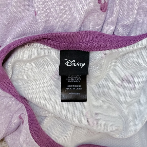 Disney Character Cozy Purple Minnie Mouse Pajama Set - Picture 15 of 16